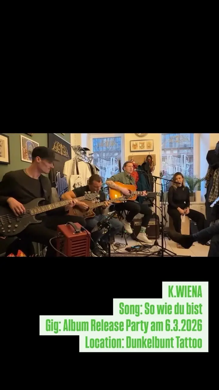 Es war uns eine große Freude am 6.3. die Album-Release Party bei Dunkelbunt Tattoos in Wien hosten zu dürfen. Danke an alle, die so zahlreich gekommen sind. Weiter geht es am 16.4. im Cafe Benno und am 7.5. im Cafe Tachles - beide in Wien.